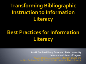 Transforming Bibliographic Instruction to Information