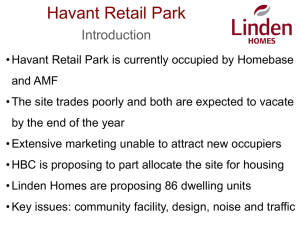 Havant Retail Park - Developers powerpoint presentation