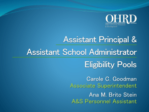 Assistant Principal Promotion Pool