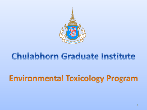 Environmental Toxicology - chulabhorn graduate institute