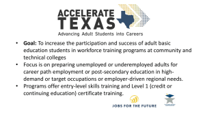 Accelerate Texas: Braiding Funding to Support Students and