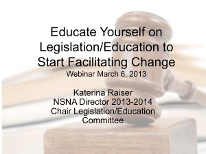 Educate Yourself on Legislation/Education to Start Facilitating Change