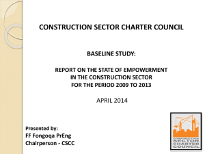 Presentation of the Baseline Report - April 2014