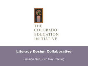 PowerPoint - Colorado Education Initiative The Colorado Education