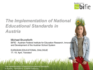The Implementation of National Educational Standards in Austria