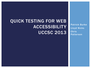 Quick Test Powerpoint slides - UCLA Disabilities and Computing