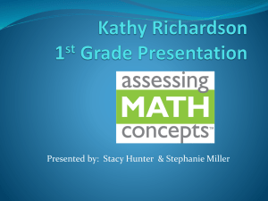Kathy Richardson Presentation 1st grade MINI