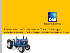 Presentation on Escorts Inverter Tractor Campaign
