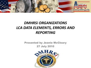 DMHRSi ORGANIZATIONS PAST -- PRESENT