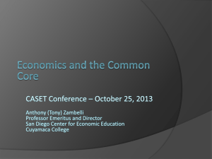 Economics and the Common Core