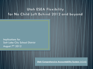 ESEA Flexibility Waiver Request - Salt Lake City School District
