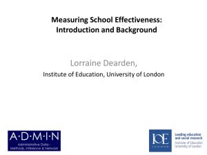 Measuring school effectiveness
