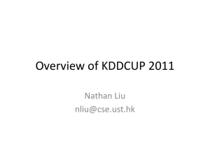 Overview of KDDCUP 2011