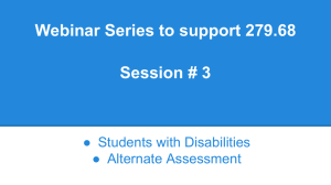 Students with Disabilities / Alternate Assessment