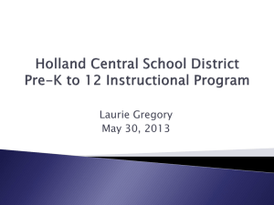 Curriculum Report May 2013 - Holland Central School District
