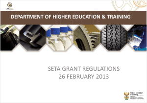 merSETA 2013 Grant Regulations Presentation