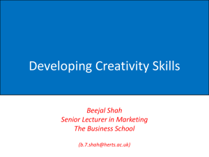 Developing Creativity Skills