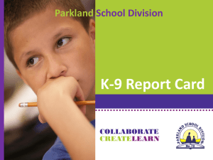 K-9 Report Card - Muir Lake School Staff Wiki