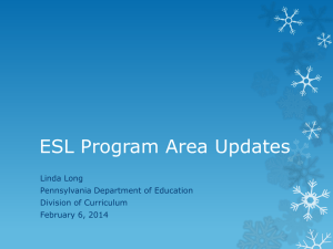 PDE Program Updates - CCIU: Online Learning Community