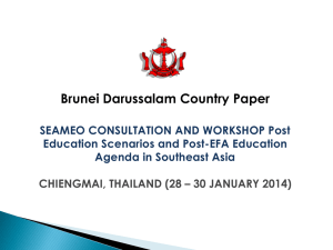 SEAMEO CONSULTATION AND WORKSHOP on Post