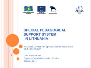 special pedagogical support system in lithuania