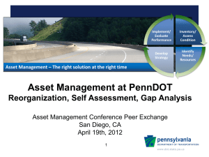 Asset Management at PennDOT—Reorganization, Self
