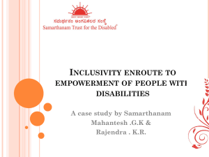 Inclusivity enroute to empowerment of people with disabilities