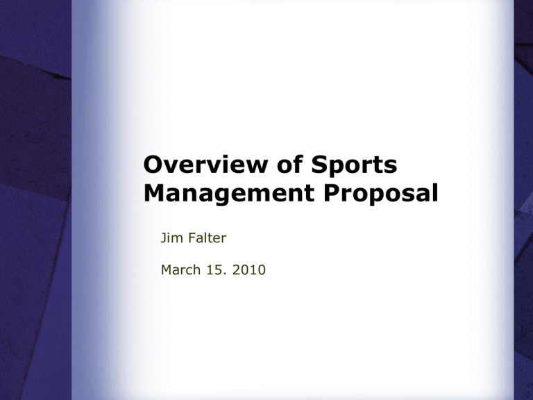 sports management research proposal