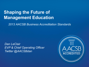 2013 AACSB Business Accreditation Standards. Dan
