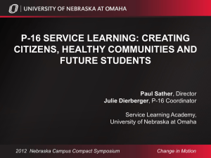 P-16 Service-Learning - Nebraska Campus Compact