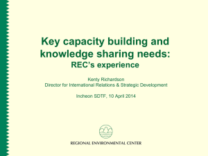 Capacity Building and Knowledge