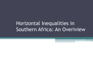 Horizontal Inequalities in Southern Africa: An Overiview