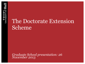 The Doctorate Extension Scheme