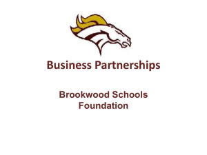 Business Partnerships - Brookwood Schools Foundation