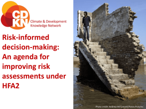 Risk-informed decision-making - Overseas Development Institute