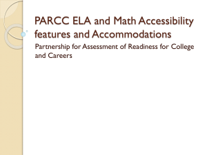 PARCC ELA and Math accommodations
