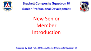 New Senior Member Introduction - brackett composite squadron 64