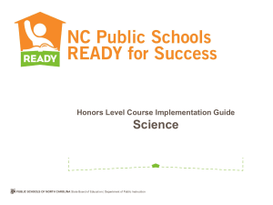 Must include - NC Science Essential Standards