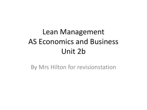 Lean Management - Revisionstation