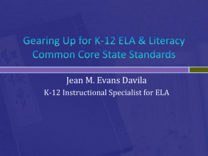 Gearing Up for the Common Core State Standards