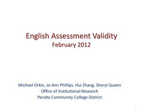 Assessment test validity English 2-12-12