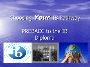 Choosing Your IB Pathway