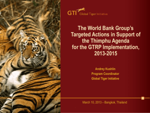 world bank group - Global Tiger Initiative