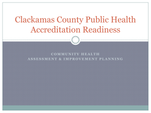 Public Health Accreditation: What`s New in Oregon?