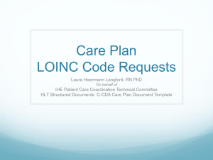 LOINC Care Plan Discussion