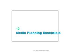 Chapter 12 Media Planning Essentials