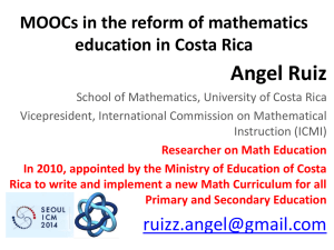Angel Ruiz, on MOOCs, ICM 2014, short