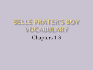 Belle Prater`s Boy Vocabulary