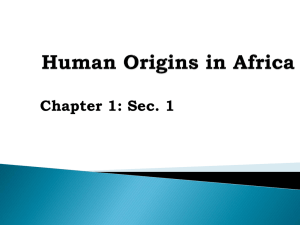 Human Origins in Africa