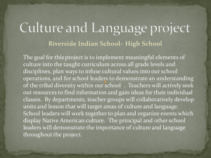 Culture and Language Project - Riverside Indian High School